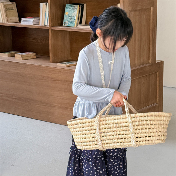 【80-130】フリルヘムシンプルトップス