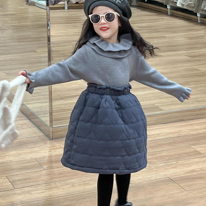 【90-120】ラッフルカラーフリルトップス