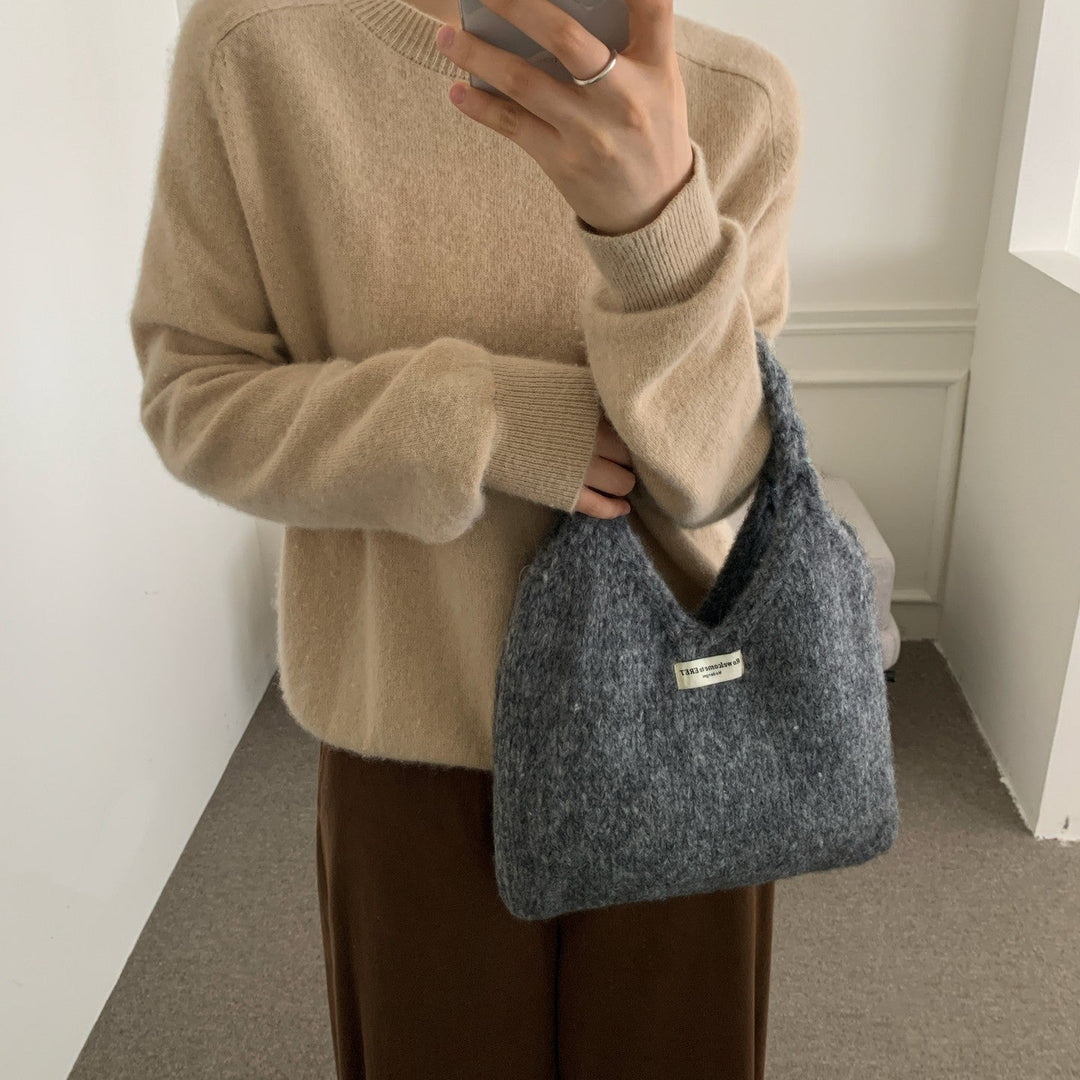 あったかニットバッグ