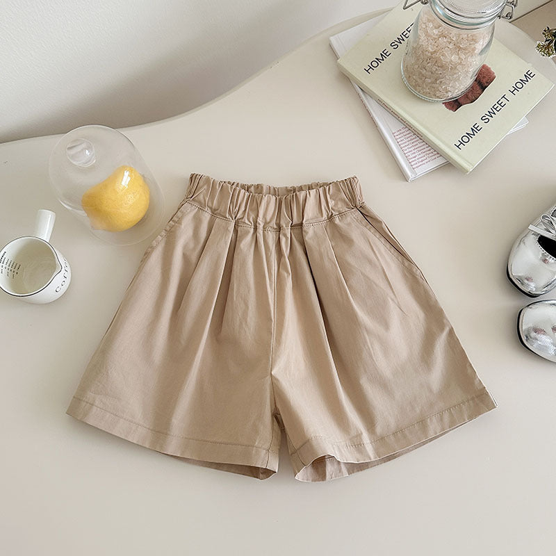 【90-150】シンプルタックショートパンツ
