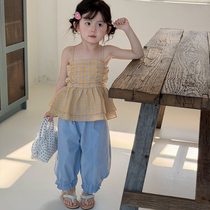 【90-140】フリルヘムバックデザインキャミソール