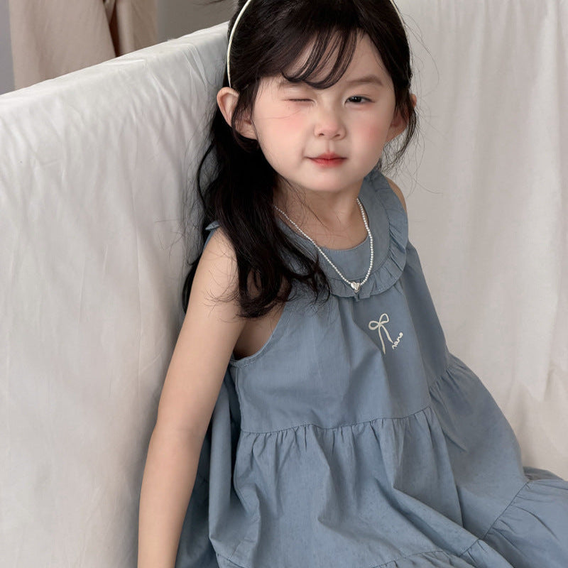 【90-140】ティアードノースリーブワンピース