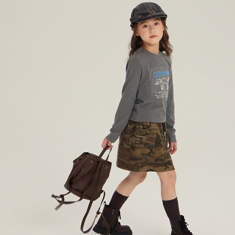 【90-150】迷彩柄カーゴスカート