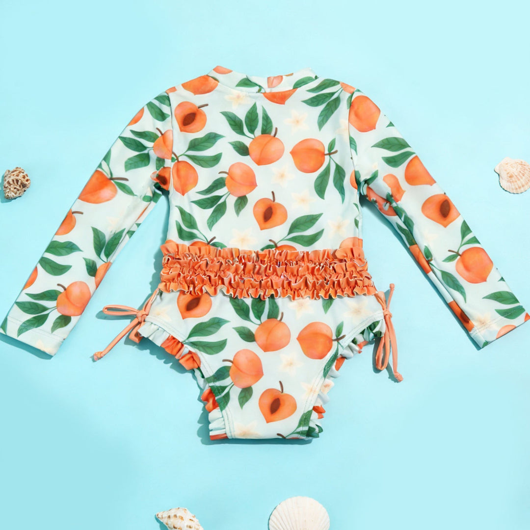 【6ヵ月-3歳】バックジップ＆フリルスイムウェア