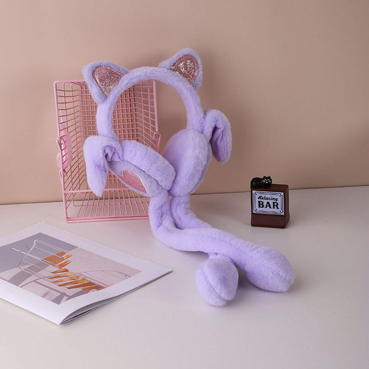 ねこ耳ふわふわイヤーマフ