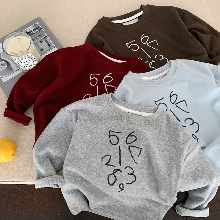 【90-140】ナンバー刺繍トレーナー