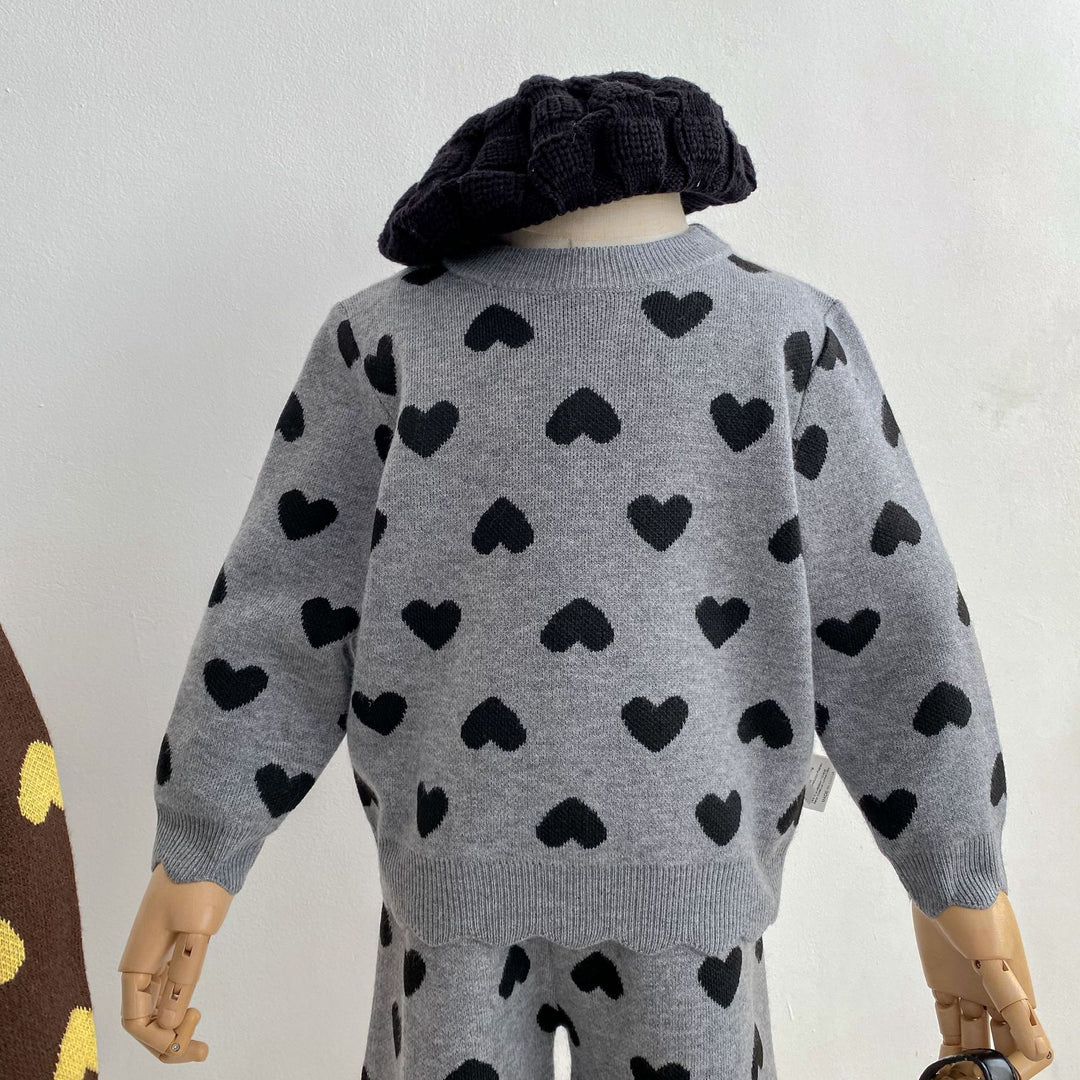 【73-130】スカラップデザインハート柄セットアップ