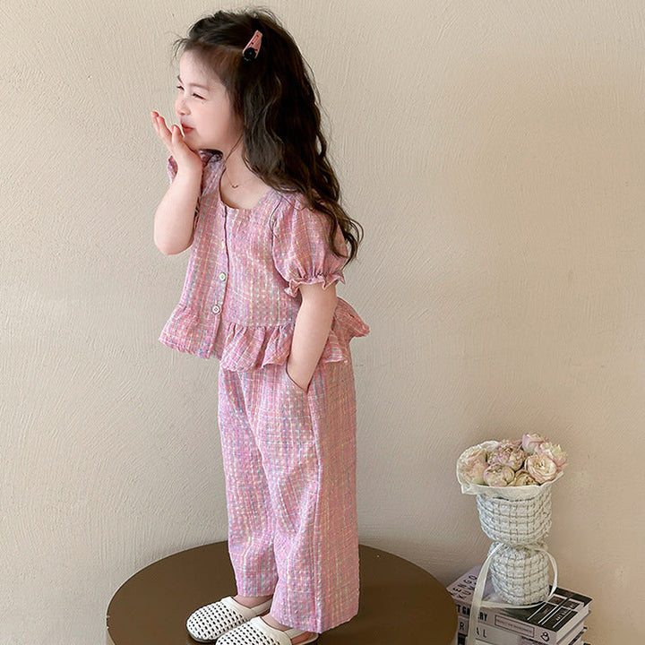 【90-140】マルチカラーチェックセットアップ