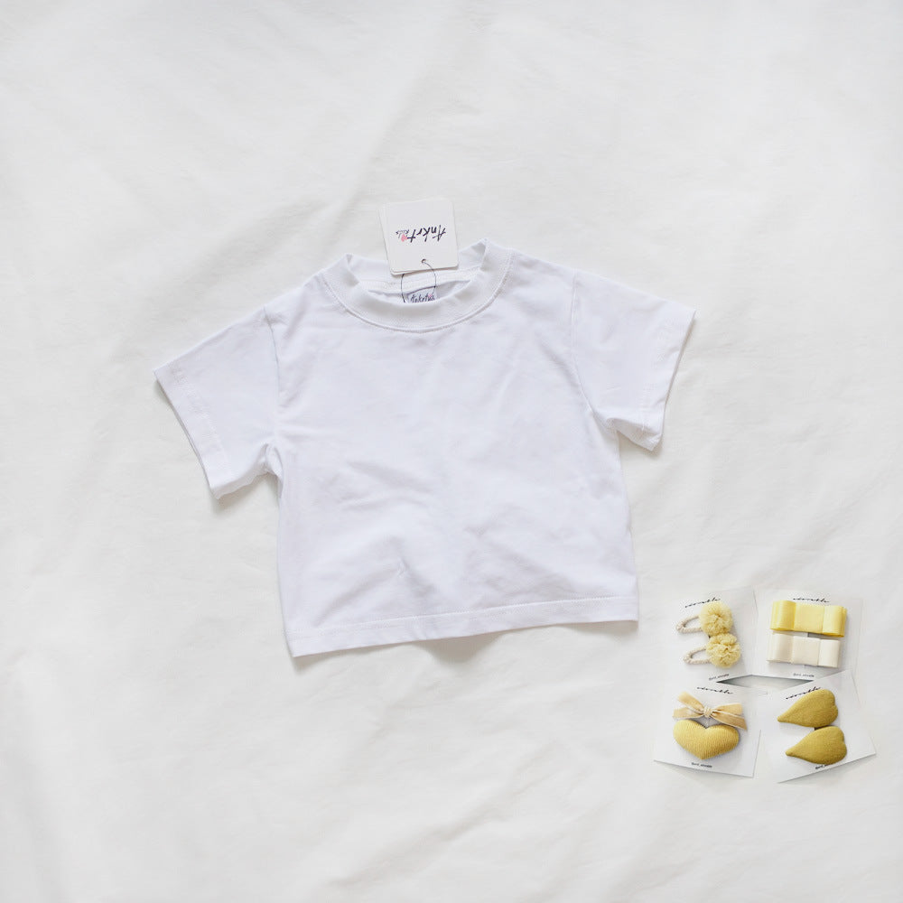 【100-150】バックオープン＆シャーリングTシャツ