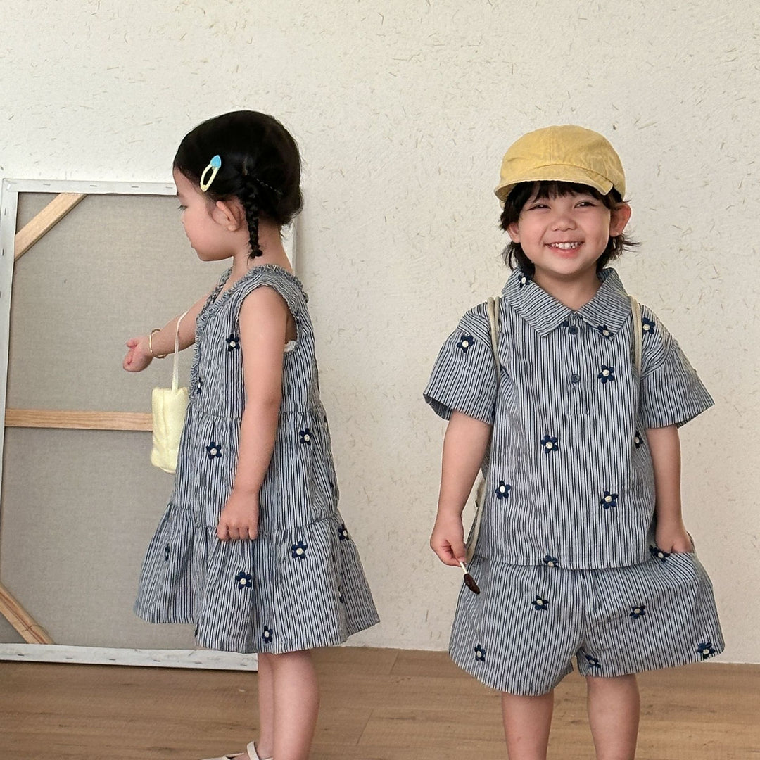 【80-150】花柄刺繍デザインセットアップ