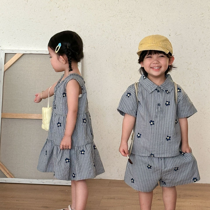 【80-150】花柄刺繍デザインセットアップ