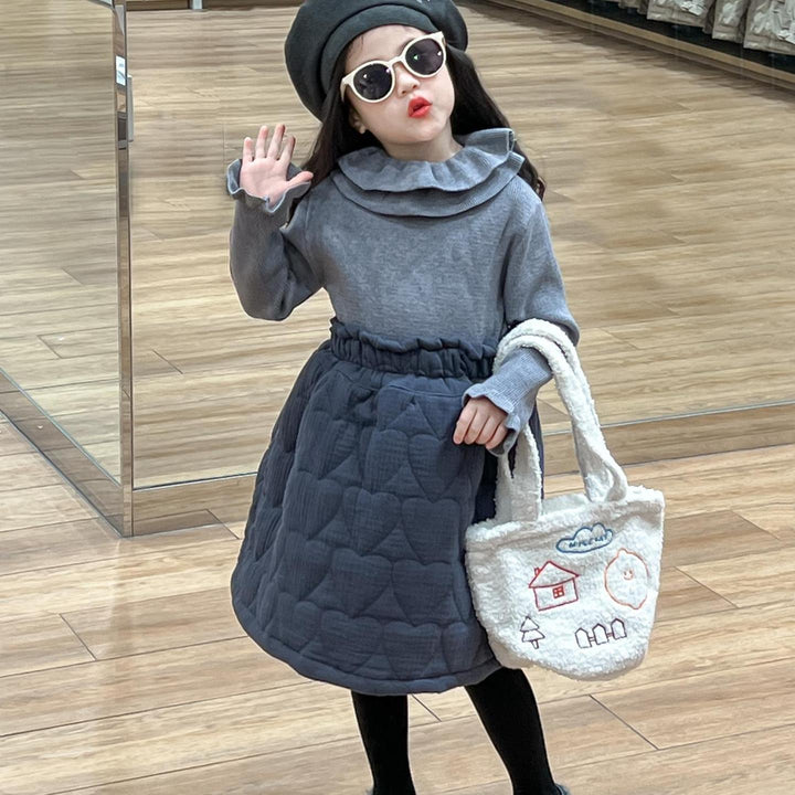 【90-120】ラッフルカラーフリルトップス