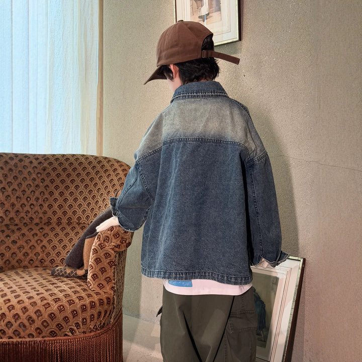 【100-150】ウォッシュドデニムジャケット