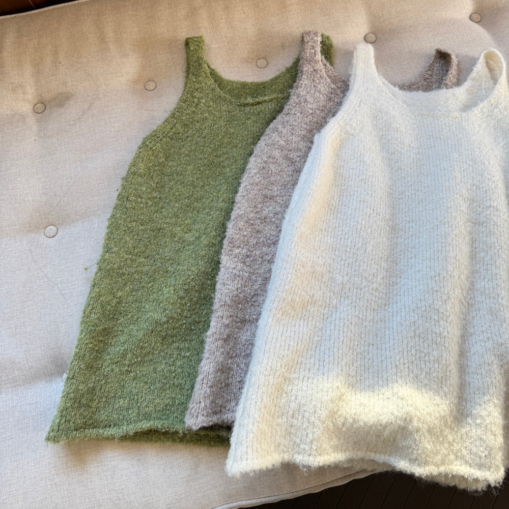 【90-150】シンプルニットワンピース