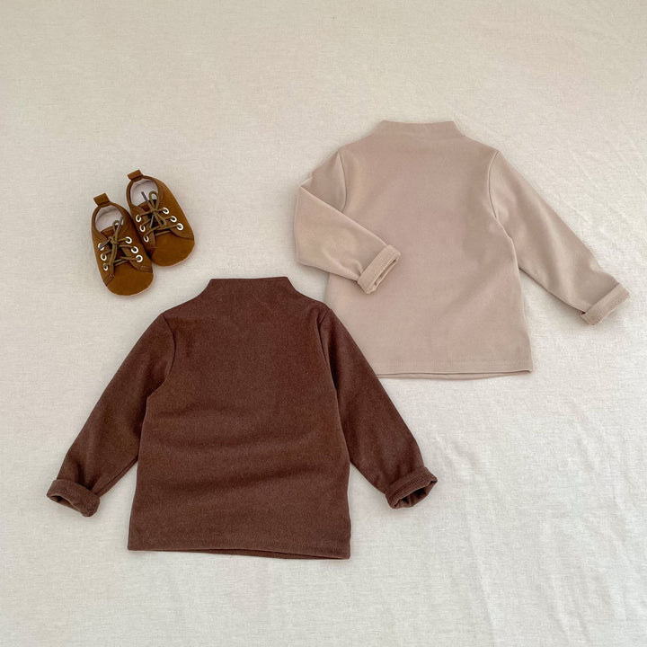 【73-100】モックネックシンプルトップス