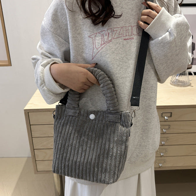 コーデュロイ2Wayバッグ