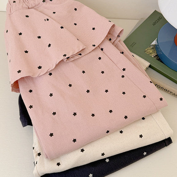 【90-150】レイヤード風星柄パンツ