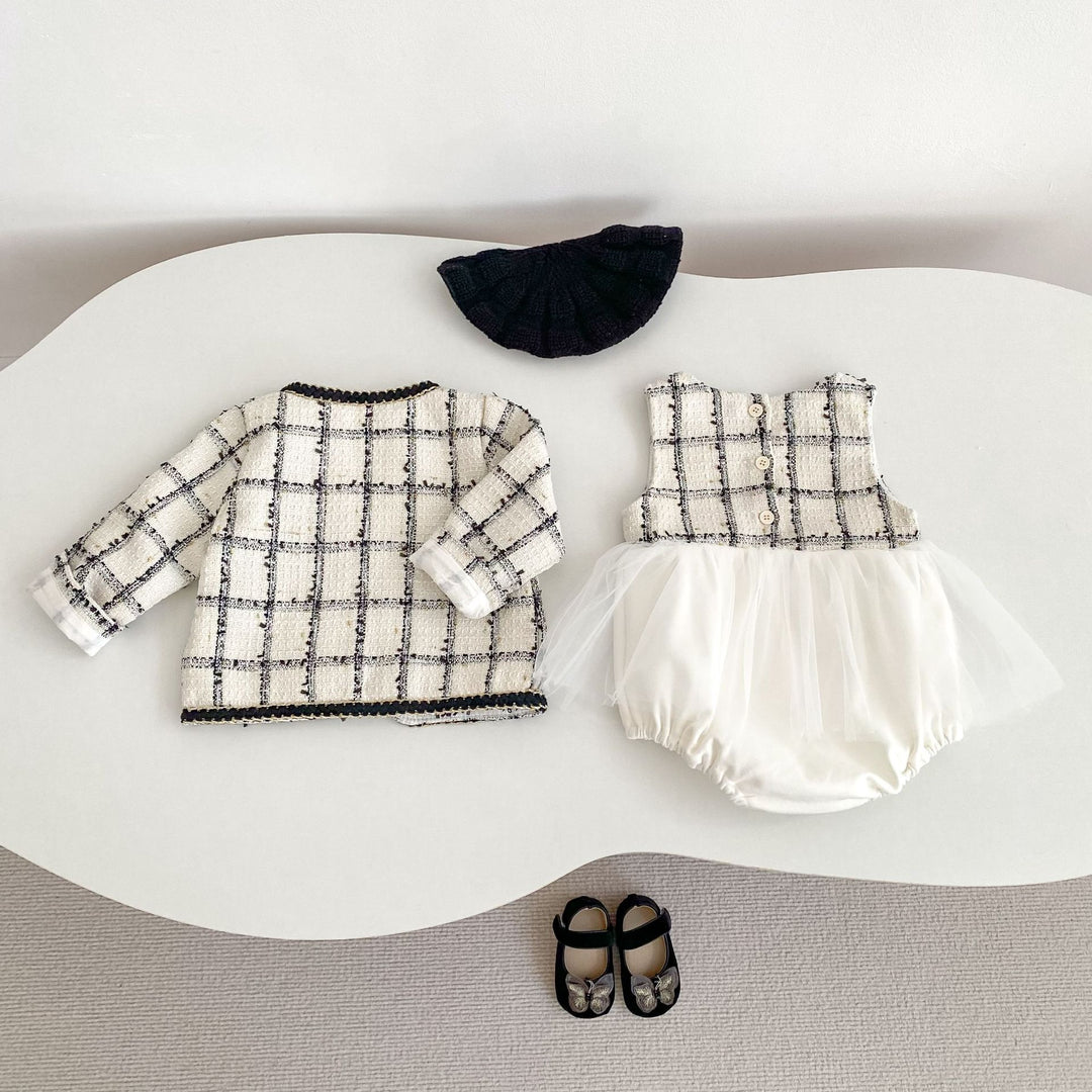 【73-100】ツイード風カーディガン