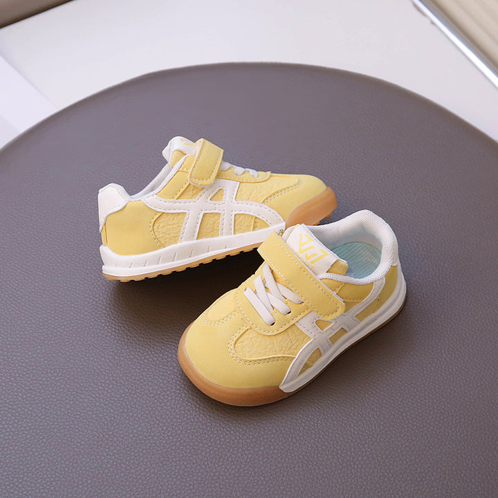 【12.0-18.5】ワンベルトラインデザインスニーカー