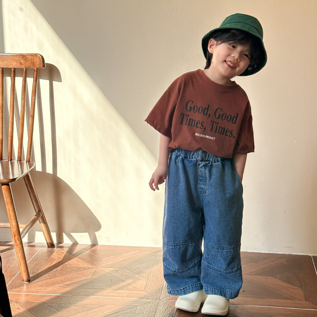 【80-150】ロゴプリントリラックスTシャツ