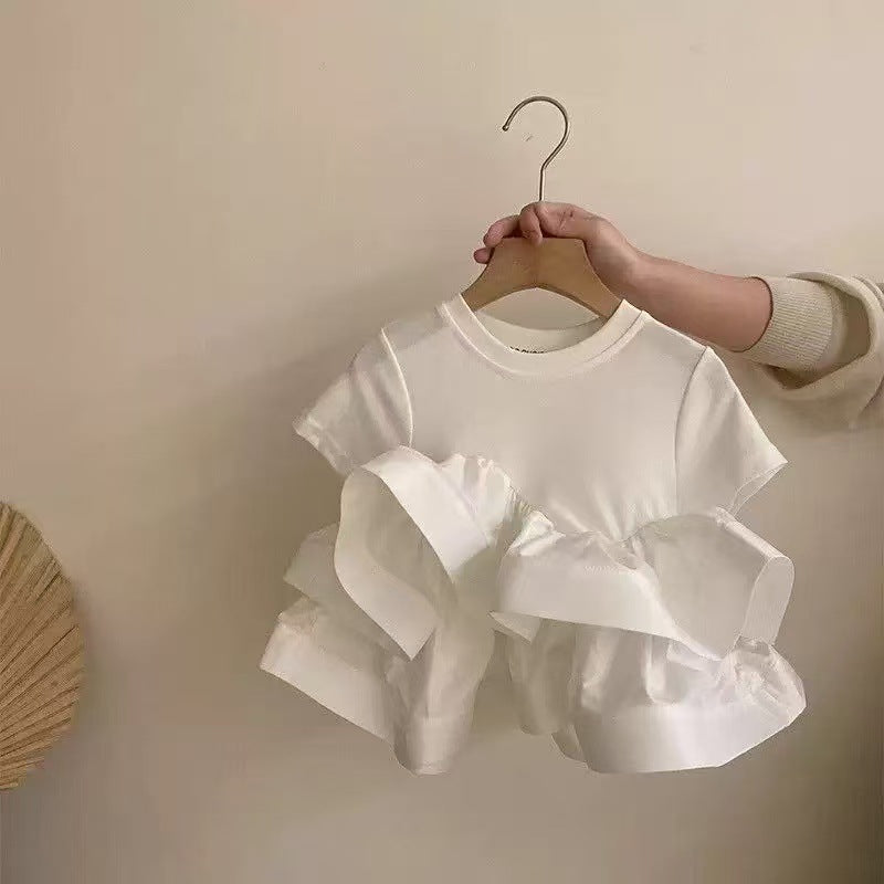 【95-130】バルーンフリルTシャツ
