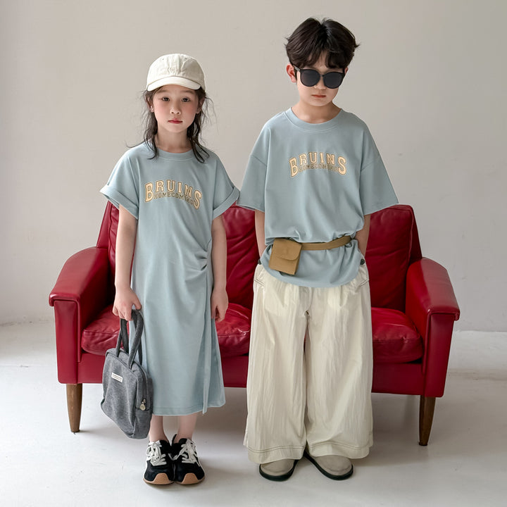 【90-150】フロントロゴオーバーサイズTシャツ