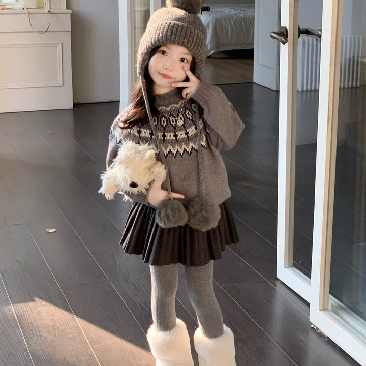 【90-140】ノルディック風ニット