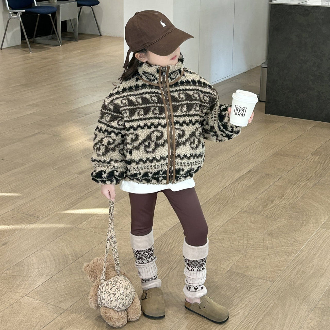 【90-140】パターンプリントボアジャケット