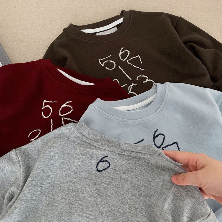 【90-140】ナンバー刺繍トレーナー