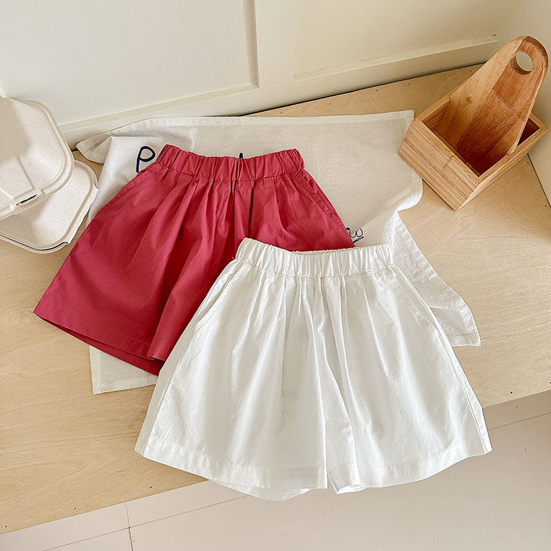 【90-150】シンプルタックショートパンツ