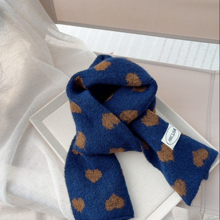 ハート柄マフラー