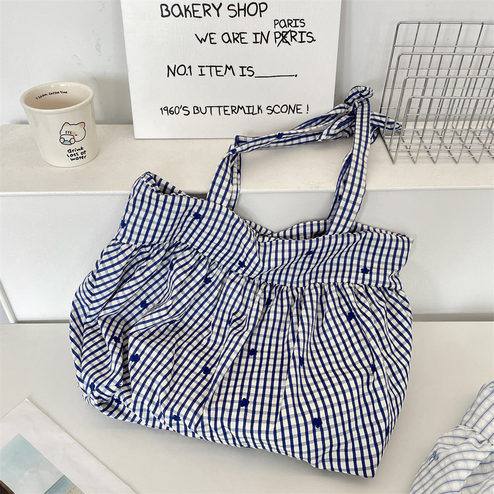 パターンプリントトートバッグ