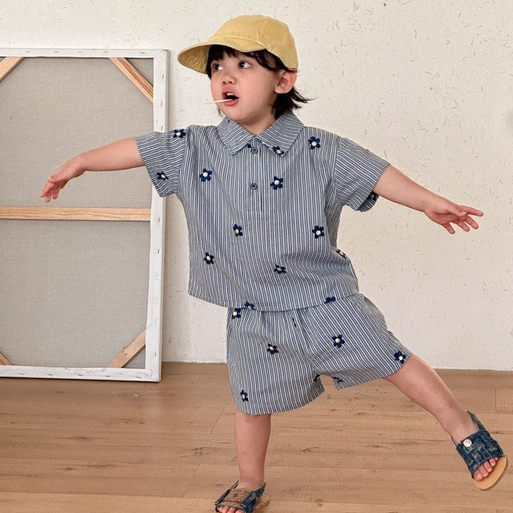 【80-150】花柄刺繍デザインセットアップ