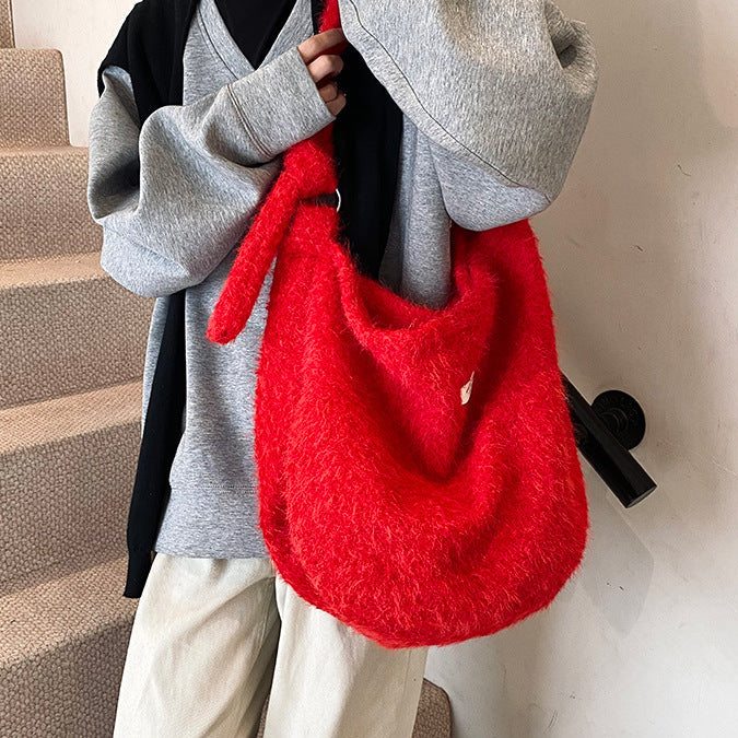 あったかニットショルダーバッグ