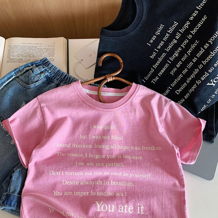 【90-140】ロゴデザインTシャツ