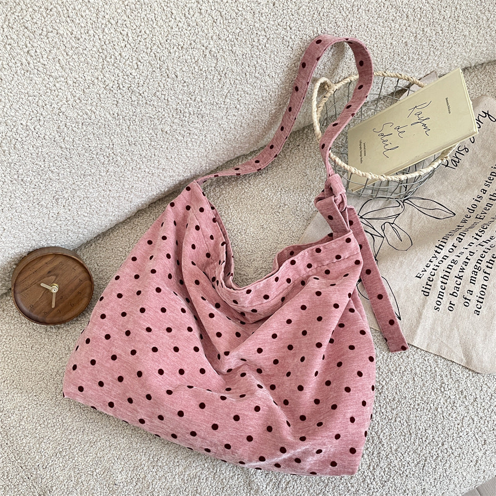 ワンベルトドット柄トートバッグ
