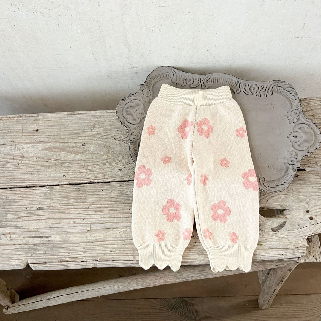 【73-100】スカラップヘム花柄セットアップ