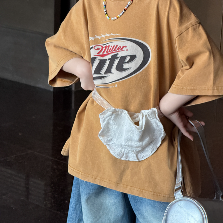 【90-150】オーバーサイズカジュアルTシャツ