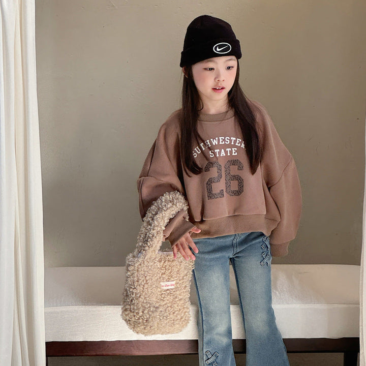 【90-150】フロントプリントトレーナー