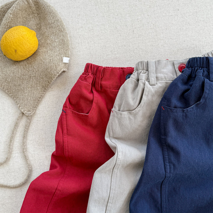 【80-130】シンプルロングパンツ
