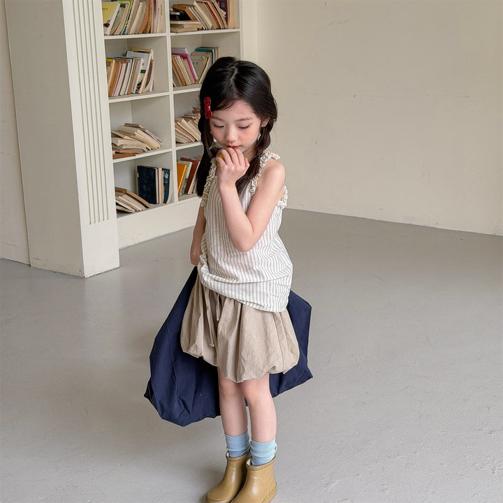 【80-130】裾バルーンショートパンツ