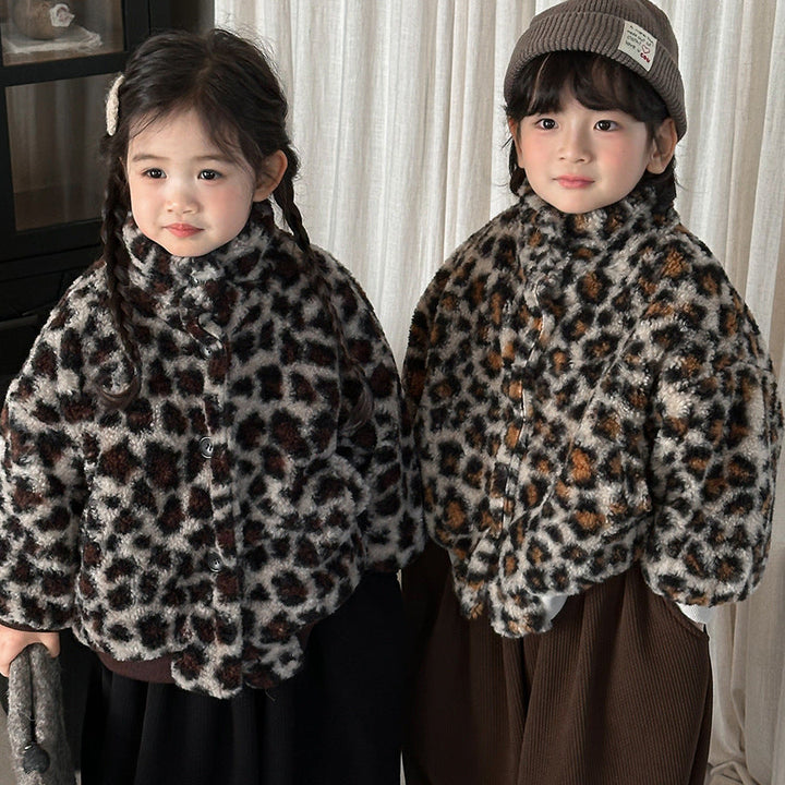 【80-140】レオパード柄ボアジャケット