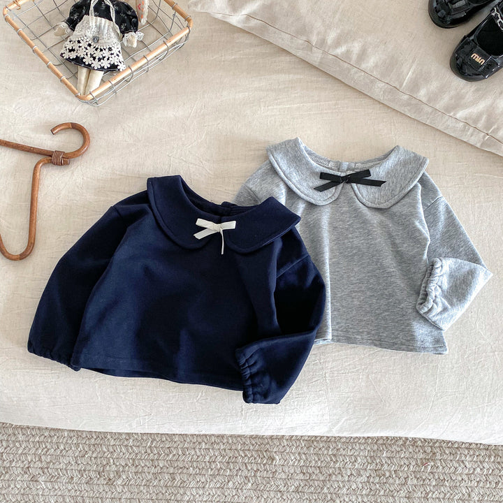 【73-110】ワンポイントリボントップス×スカートセット