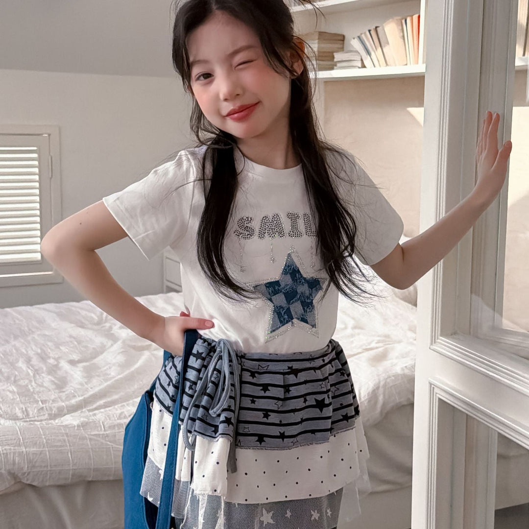 【100-150】SMILE＆STAR Tシャツ