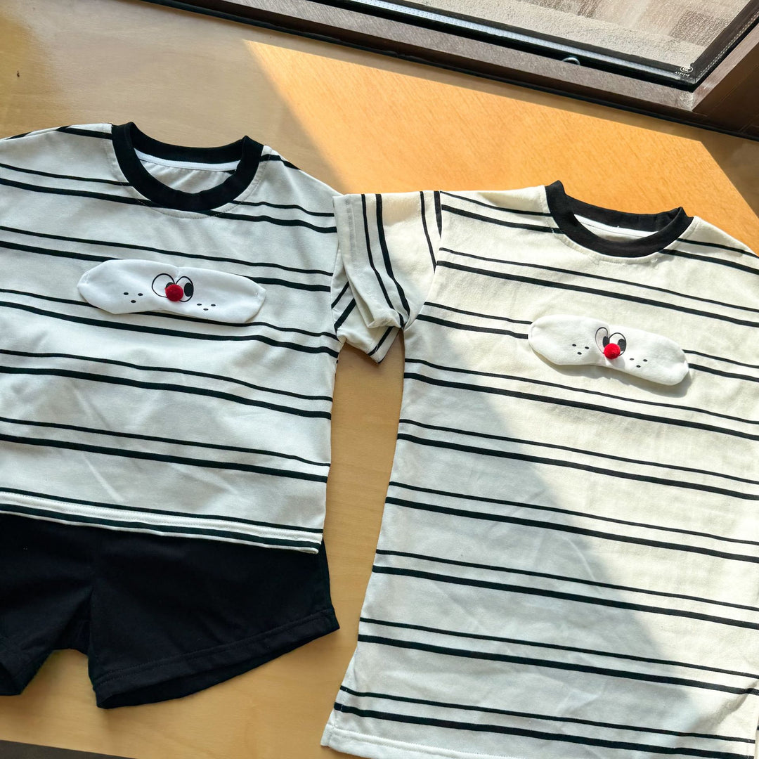 【80-150】フロントワッペンTシャツワンピース