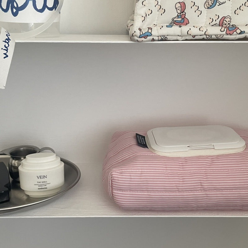 細ストライプウェットティッシュケース