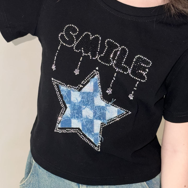 【100-150】SMILE＆STAR Tシャツ