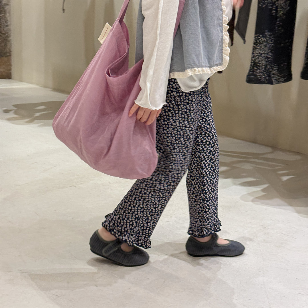 【80-130】フリルヘムロングパンツ