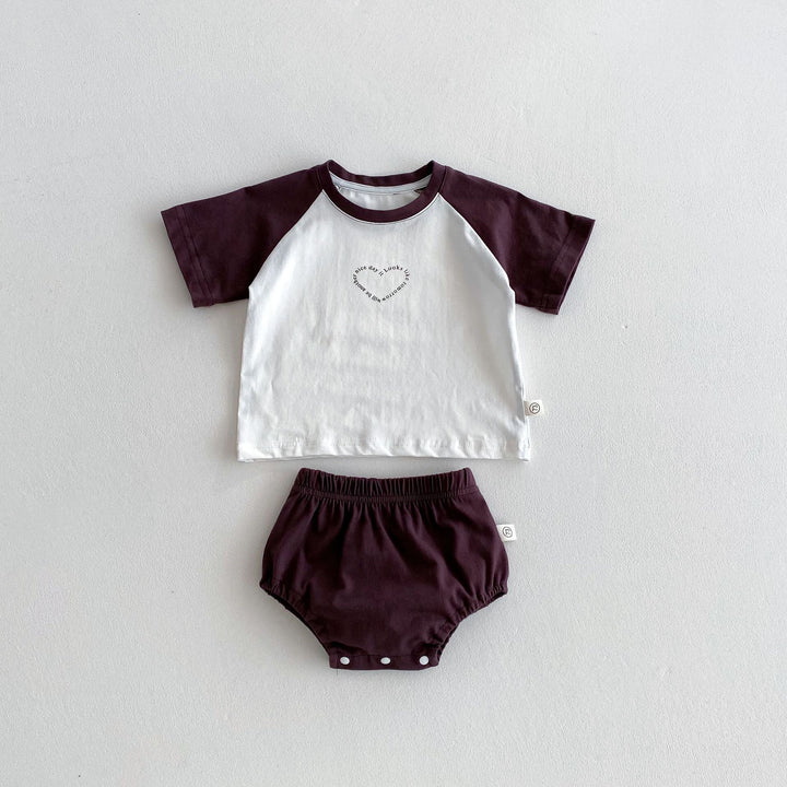 【73-100】フロントハートTシャツ×ブルマセット