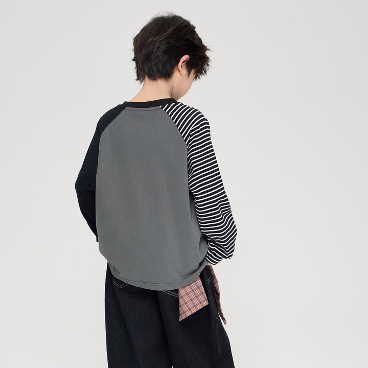 【100-150】アシンメトリーロングTシャツ